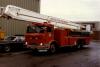 Photo of King-Seagrave serial 73042, a 1974 Scot platform of the Halifax Fire Department in Nova Scotia.