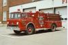 Photo of King-Seagrave serial 73044, a 1974 Ford pumper of the Mitchell & District Fire Department in Ontario.