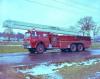 King-Seagrave delivery photo of serial 73052, a 1974 International platform of the Richmond Hill Fire Department in Ontario.