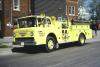 Photo of King-Seagrave serial 74042, a 1975 Ford pumper of the Thorold Fire Department in Ontario.