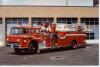 Photo of Thibault serial T75-101, a 1975 Ford aerial of the Dundas Fire Department in Ontario.
